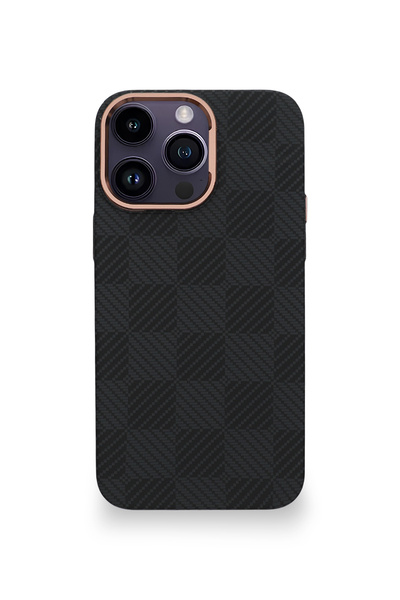 Velvoria حافظة نيو ووفن لهاتف آيفون 14 برو ماكس بتصميم شبكي ليلي