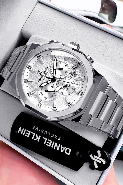 Daniel Klein Exclusive Erkek Kol Saati 3 Atm Su Geçirmez Gumus Renk Çelik Kor...