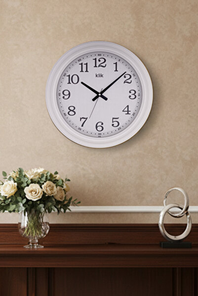 VENETTO ROYAL BEYAZ LÜKS DUVAR SAATİ 46x46x5 Cm