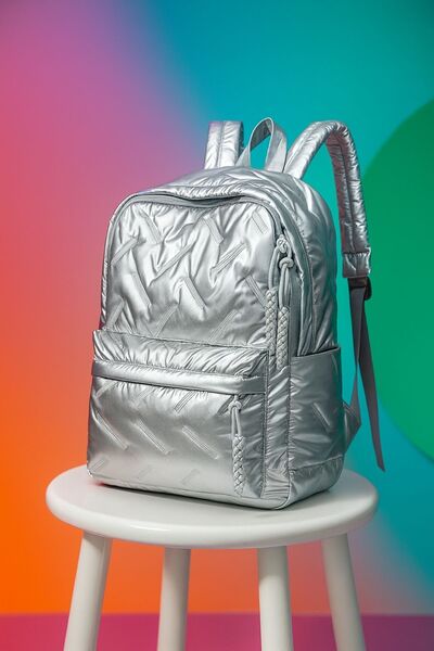 Ecrou Shiny Backpack Silver