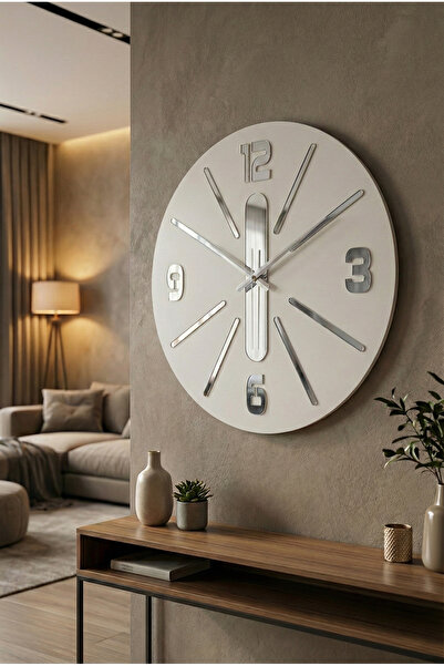 AA Shop Beyaz Renk Yılbaşı Hediyelik Ahşap Dekoratif Farklı Desenli Duvar Saa...