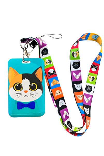 RoyalVance Suport pentru card de identitate cu șnur, cu curea de protecție, c...