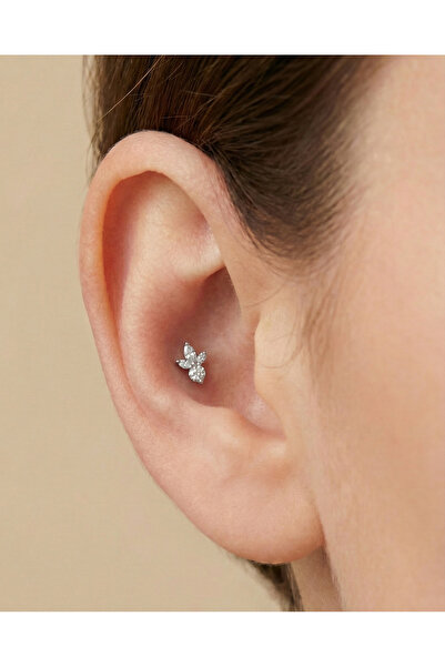 alysa jewelry Cerrahi Çelik taç model zirkon taşlı şık Piercing Tragus helix ...