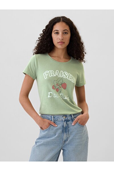 GAP Kadın Yeşil Favorite T-Shirt