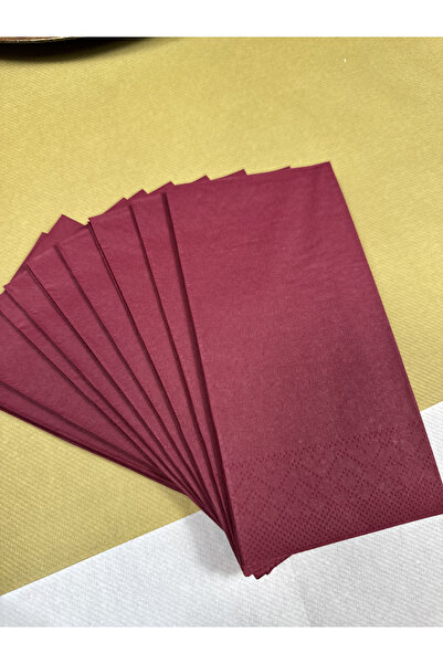 Mank Șervețele de hârtie cu 3 straturi - Burgundy (Bordo), 33 x 33 cm, pliate 1/8, 100 buc.