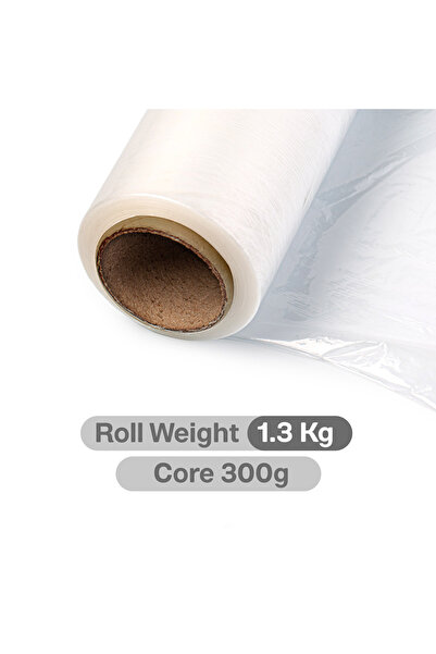 Tru ® Stretch Film Wrap Heavy Duty Clear Plastic Stretch Wrap 50 cm 1.3 kg (300 g core) x 2 Rolls