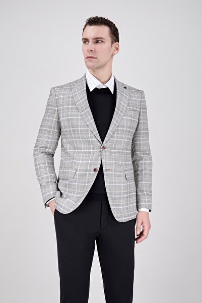 PR PACO ROMANO ART OF FASHİON Erkek Slim Fit Mono Yaka Yarım Astar Koyu Bej C...