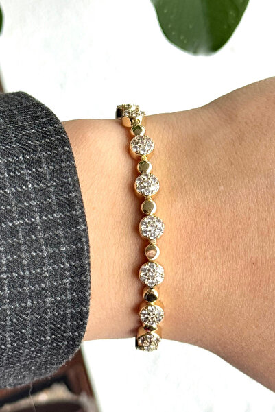 Leo'Stone Crystal Sphere Kuyumcu İşçiliği 14K Altın Kaplama Premium Seri Kadı...