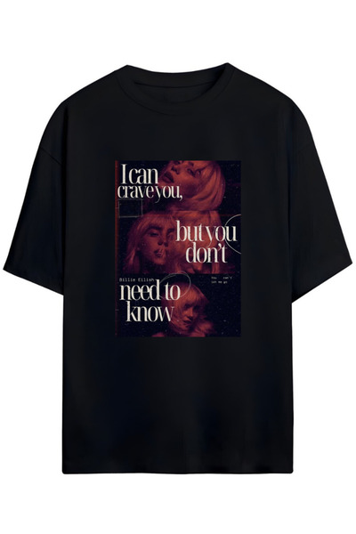 Pandorica's Tricou unisex din bumbac cu design Billie Eilish