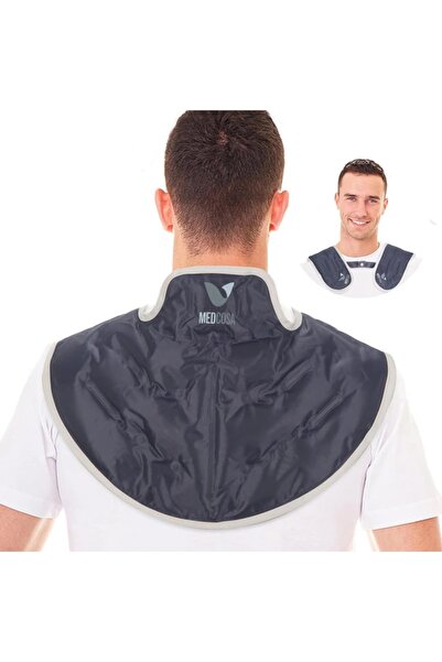 Medcosa Compresă termică cervicală, caldă/rece, reutilizabilă, acoperire 360°, reduce durerea, inflamația și umflarea