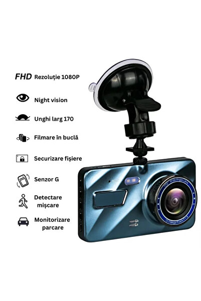ProDrivers ® Cameră de bord DVR ProTouch / Ecran tactil / Ecran de 4 inch / Full HD / Cameră de mers înapoi