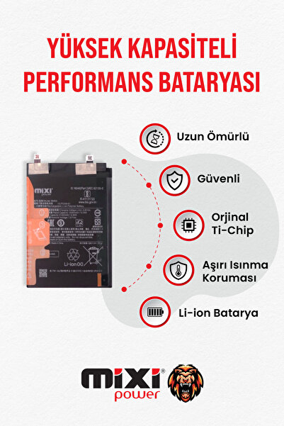 mixipower Xiaomi REDMİ NOTE 11 PRO 5G / POCO X4 PRO Uyumlu Tam Kapasite Batar...