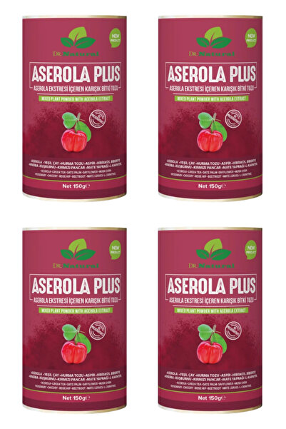 DRNATURAL 4 Adet Aserola Plus Barbados Kirazı Ekstresi İçeren Karışık Bitki Tozu 150 Gr.