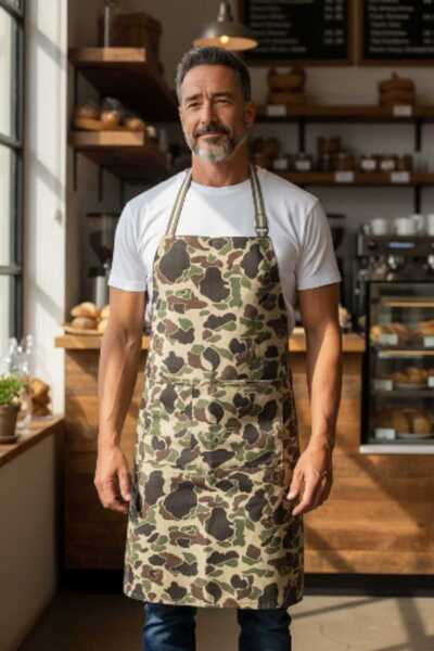 wera Kamuflaj Desenli Çok Amaçlı Çalışma Önlüğü