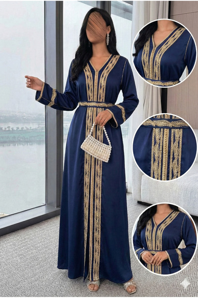 Haifa Fashion جلابية قطعتين تيك توك كلفة فصوص5