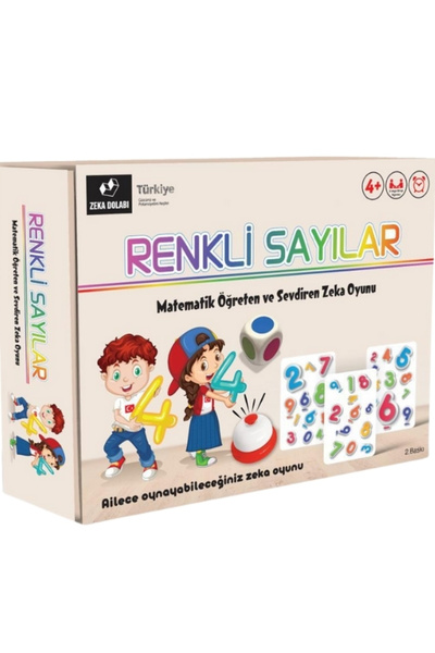 ZEKA DOLABI Renkli Sayılar Matematik Öğreten Aile Kutu Oyunu (matematik - Top...