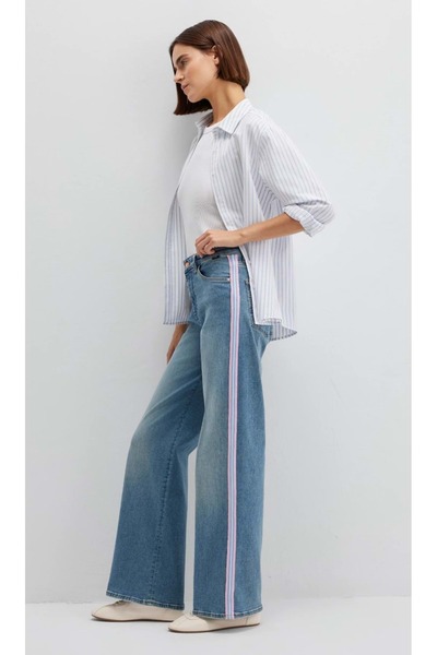 Mavi M1010152-91128 High Waist Wide Leg Jean Women's Denim Pants