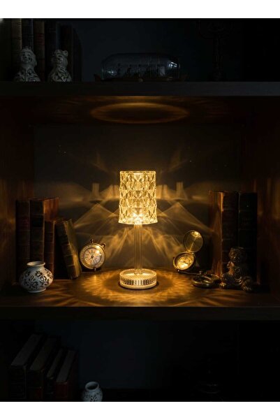 ŞIK MODA Kristal Ledli Aydınlatma | Zarafetin Işığı | 3 Renkli Dokunmatik, Şa...