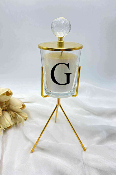 RetroLazer Lüks G Harfli Mumluk Gerçek Mum