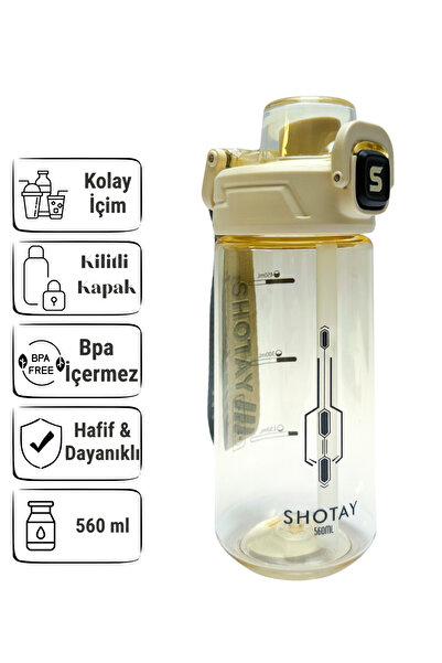 ORVO زجاجة مياه بغطاء قفل وقش للاستخدام الرياضي واليومي - خالية من مادة BPA، ...