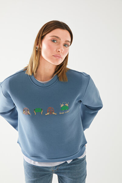Vita Atelier 'precıous' Oversize Kadın Sweatshirt - Doktora Hediye