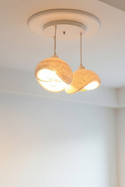 Oxyteez Rustik İskandinav Tarzı 3’lü Beton Görünümlü Sarkıt Avize, Modern ve ...