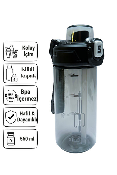 ORVO Pipetli Kilitli Kapak Spor ve Günlük Kullanım Matara – BPA Free, 560 ml