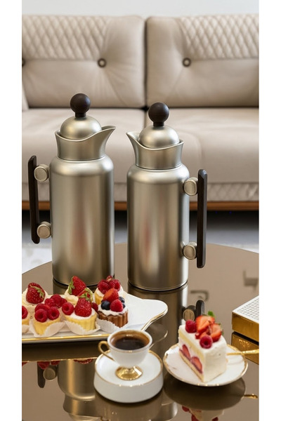 Generic 1 liter/700 ml tea and coffee thermos set