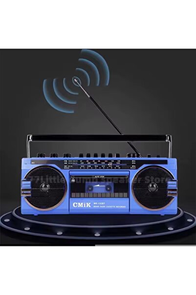 ErginGroup Müzik Seti Fm Radyo USB Mp3 Player Kablosuz Hoparlör Bluetooth Retro Teyp Kaset Çalar