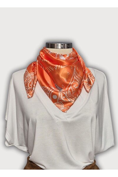 POZİTİF MRK مجموعة التأمل وشاح باندانا برتقالي مع تفاصيل الفيل