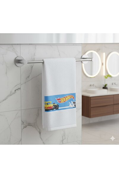 Taç Licensed Cars Wheels Cotton 50X70 cm Face Towel White