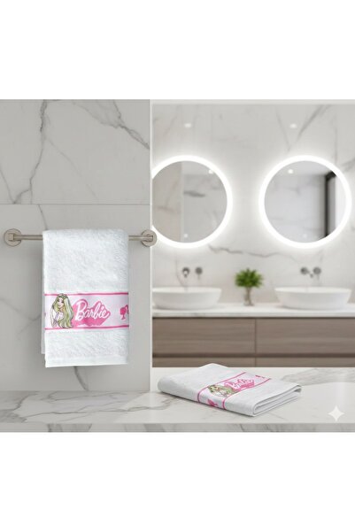 Taç Licensed Barbie Cotton 50X70 cm Face Towel White