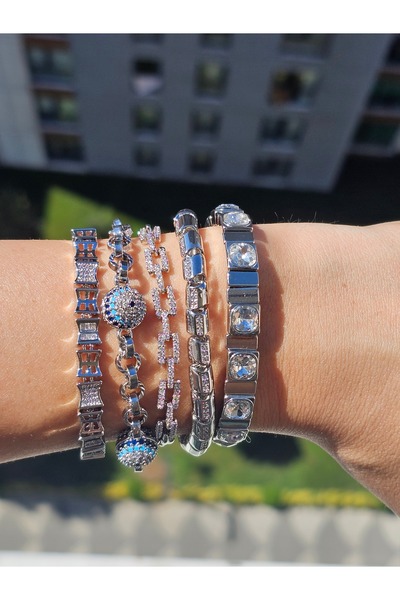 Miruva Xuping Silver Color Zircon Stone Stylish Women's Bracelet