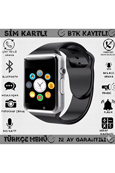 ABS Sim Kartlı Uyumlu Akıllı Saat Kamerali Ses Kayit Özelligi