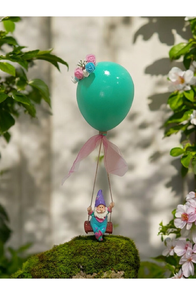 PESA PeSaPe ArT Uçan balon saksılı sallanan şans cücesi