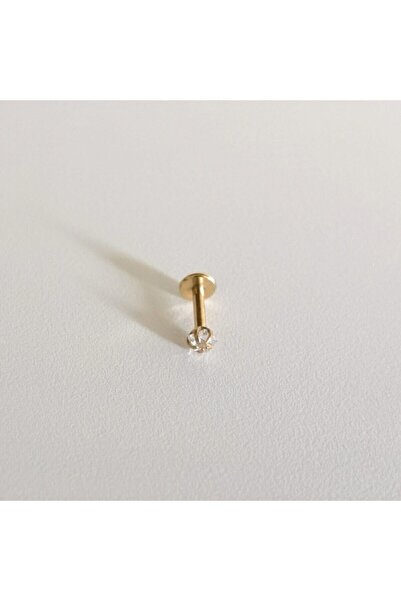 Bylin Takı Cerrahi Çelik Yıldız Tek Taş Piercing/ Tragus, Helix, Lobe, Dudak ...