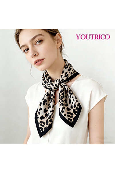 Youtrico أوائل الخريف، وشاح نسائي كلاسيكي بطبعة جلد النمر، 65*65 سم، إكسسوارا...