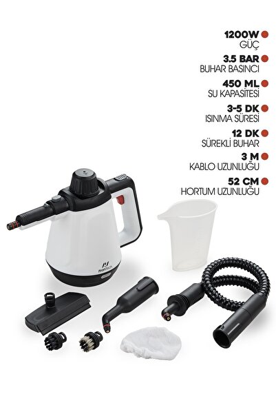 PiranTech CB-02A Buharlı Temizlik Makinası - Buharlı Temizleyici