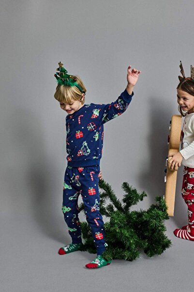 DeFacto Baby Boy New Year Themed 2-Piece Set Sweatshirt Sweatpants G1973A525Cw