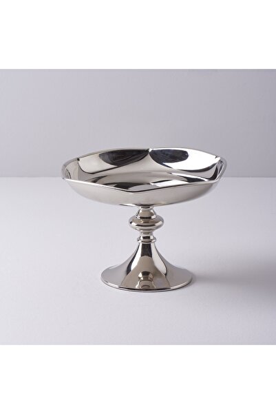 Linens Wawe 21x21x14 cm Ayaklı Servis Gümüş