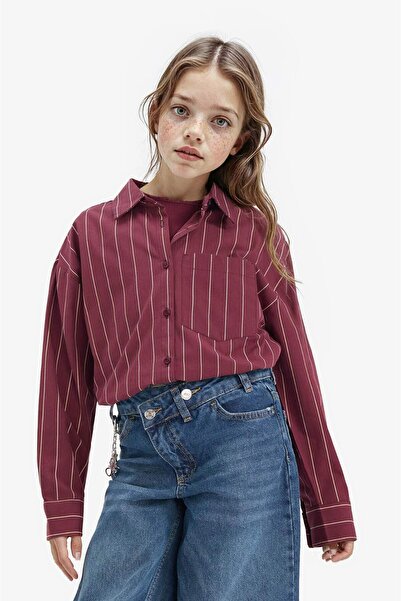DeFacto Kız Çocuk Regular Fit Poplin 2li Uzun Kollu Gömlek G3254A825WN