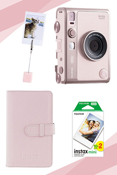 Fujifilm Instax Mini Evo Gentle Rose Hybrit Fotoğraf Makinesi Laporta Albüm 2...