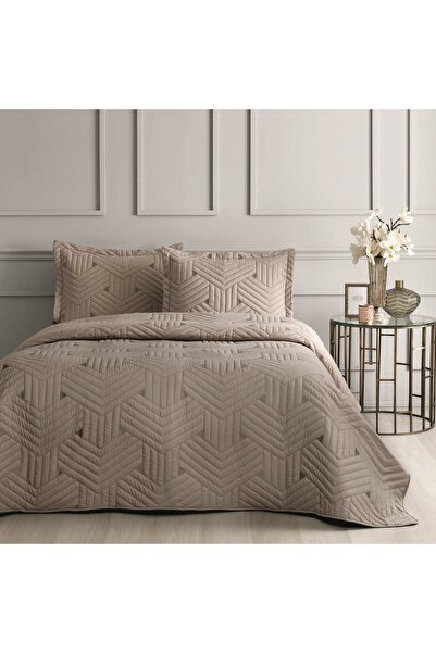 Linens Vita Tek Kişilik Yatak Örtüsü Seti Kahve