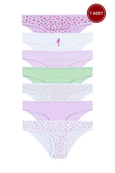 koza iç giyim Chiloți din lycra din bumbac cu model, 7 piese