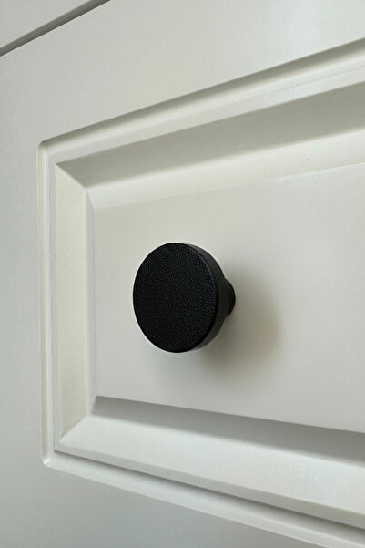 KULPCUN Modern Siyah Düğme Kulp Tekli Çekmece Dolap Kapak Kulpu Minimalist Mobilya Kulpları