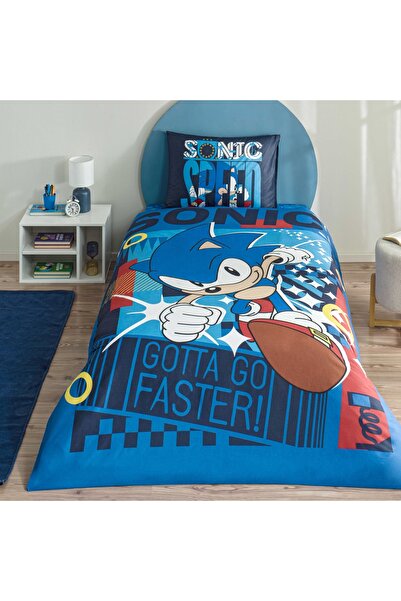 Taç Lisanslı Sonic Classic Pamuk Tek Kişilik Nevresim Takımı