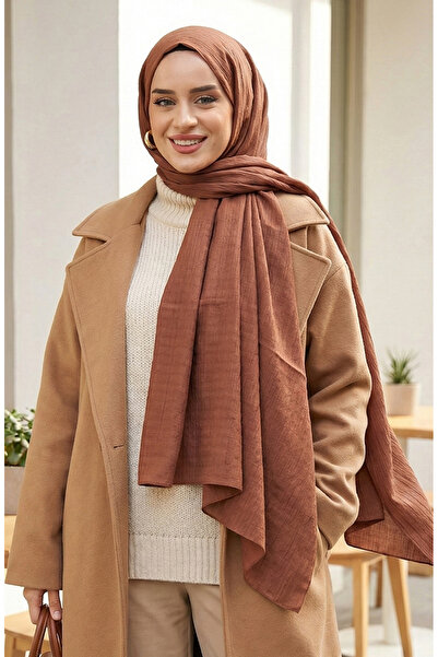 sefamerve Armül Şal 81076-09 Kızıl Kahverengi