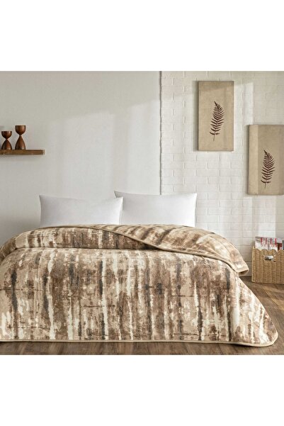 Taç Liora Double Blanket Brown