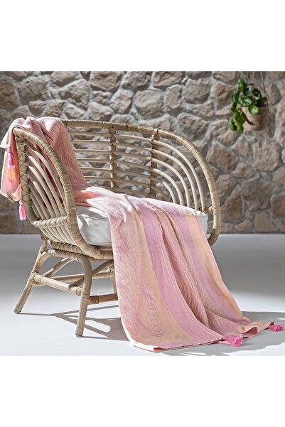 Taç Taç Butik Alaçatı Throw Pembe
