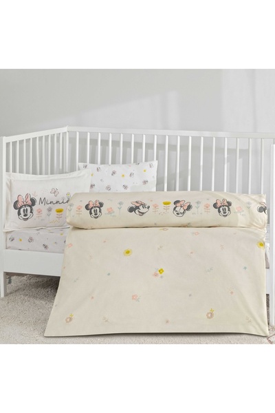 Taç Taç Lisanslı Disney Minnie Mouse Dream Baby Pamuk Bebek Nevresim Takımı